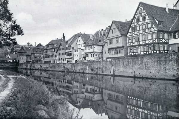 Duitsland, 1930, Hall, Hall in Wurttemberg. Een oud stadsgedeelte te Hall