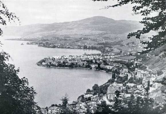 Zwitserland, 1930, Montreux, Gezicht op Montreux en het Meer van Genve