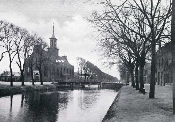 Noord-Holland, 1930, Den Helder, Het land van Huisduinen en Den Helder. Den Helder. Westgracht met de Nieuwe Kerk (1839)