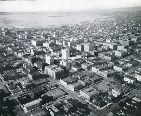 Amerika, 1930, San Diego, De handelswijk van San Diego gezien vanaf de Mesa