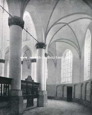 Noord-Holland, 1930, Naarden, Interieur der kerk te Naarden