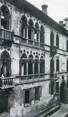 Itali, 1930, Vicenza, Vicenza. Satelliet der Dogenstad. Palazzo da Schio, in den volksmond Ca d'Oro genoemd