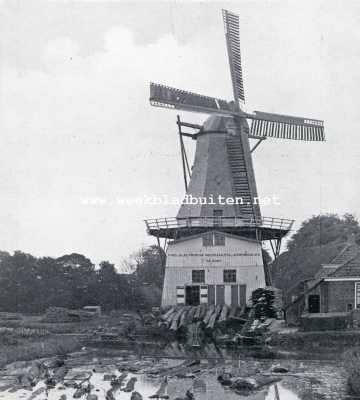 Groningen, 1930, Holwierda, De Houtzaag-, Pel- en Korenmolen te Holwierda in Groningen