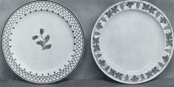 Wedgwood ware. Handschilderwerk volgens 18de-eeuwsch decor