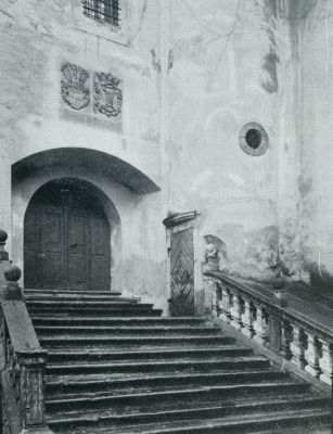 Tsjechi, 1931, Frdlant, Wallenstein-herinneringen. Wallenstein's Slot Friedland. Toegangstrap en poort