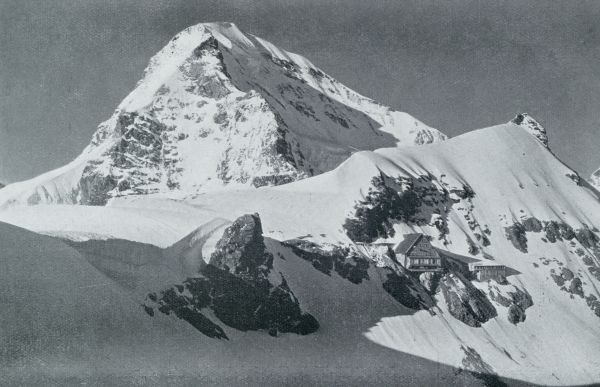 Zwitserland, 1931, Onbekend, Practische Meteorologische waarnemingen op het Jungfraujoch. Mnch en Sphinx met hotel Berghaus