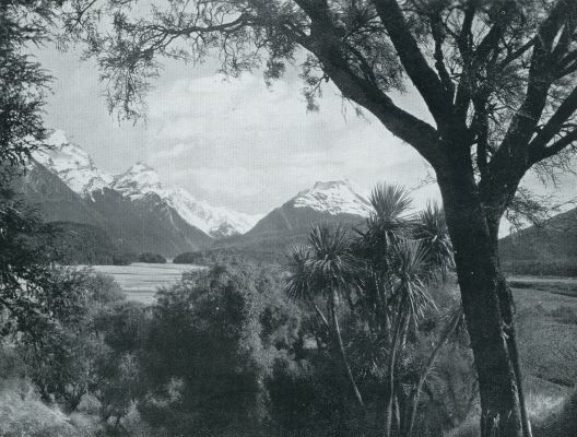 Nieuw-Zeeland, 1931, Onbekend, De gletschers van Nieuw-Zeeland. De Dart-Valley op Nieuw-Zeeland