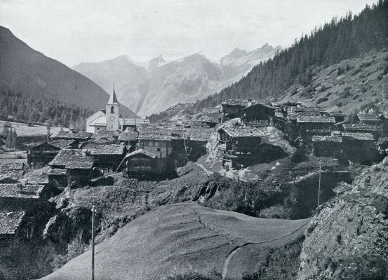 Zwitserland, 1932, Blatten, Gletschersagen uit het Loetschendal. Blatten in het Loetschendal