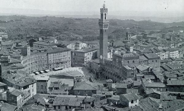 Itali, 1932, Siena, Gezicht op Siena