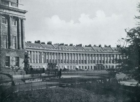 Engeland, 1932, Bath, THE ROYAL CRESCENT TE BATH, IN 1769  GEBOUWD DOOR JOHN WOOD