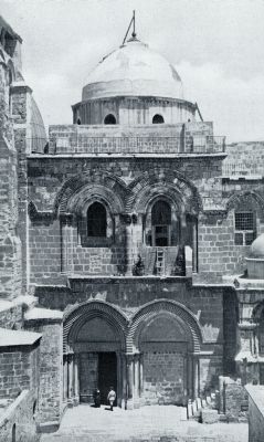 Isral, 1932, Jeruzalem, INGANG VAN DE HEILIGE GRAFKERK TE JERUZALEM