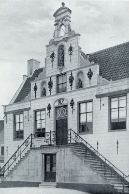 Zuid-Holland, 1932, Oud-Beijerland, RAADHUIS TE OUD-BEIJERLAND