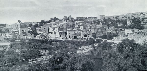 Isral, 1932, Jeruzalem, PANORAMA VAN BETHANI BIJ JERUZALEM