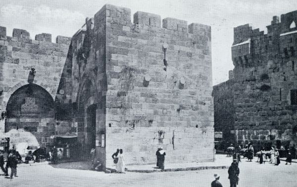 Isral, 1932, Jeruzalem, DE VIJF EEUWENOUDE JAFFA-POORT TE JERUZALEM