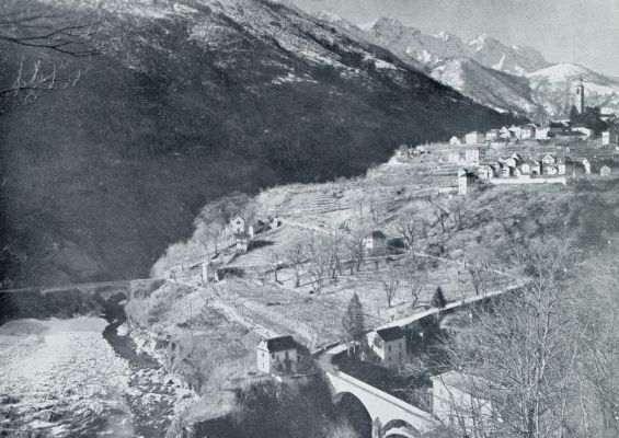 Zwitserland, 1932, Intragna, DE CENTOVALLI-SPOORWEG MET RECHTS INTRAGNA
