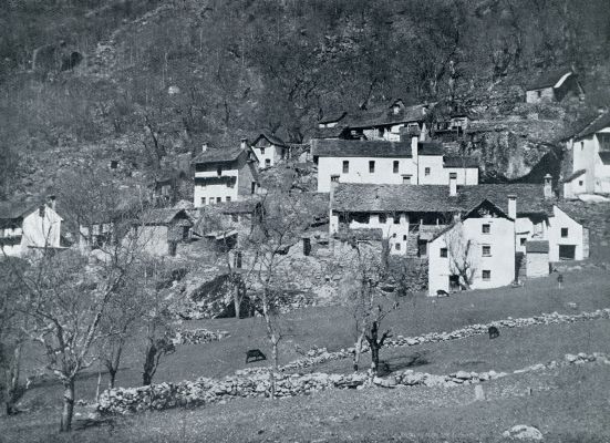 Zwitserland, 1932, Fontana, FONTANA, HET GEITENDORP IN HET BAVONA-DAL