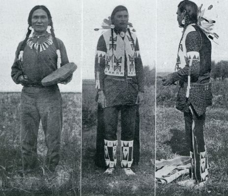 Canada, 1932, Onbekend, TYPEN VAN CREE-INDIANEN (LINKS MET TROMMEL)