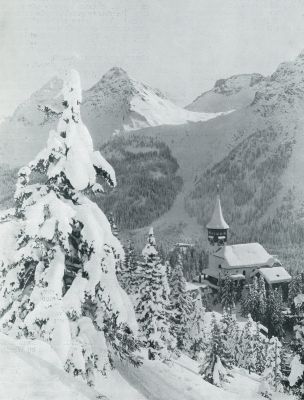 Zwitserland, 1932, Arosa, KERSTMORGEN BIJ AROSA