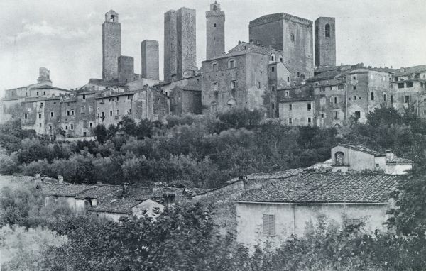 Itali, 1933, San Gimignano, DE TORENS VAN SAN GIMIGNANO