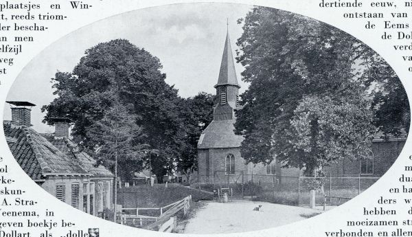 Groningen, 1933, Delfzijl, BIJ DE NED. HERV. KERK TE DELFZIJL