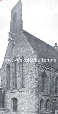Groningen, 1934, Aduard, De Geschiedenis van de Kerk te Aduard. Het eenige overblijfsel van de vroeger zoo machtige abdij van Aduard: de voormalige eetzaal. Thans Ned. Herv. Kerk