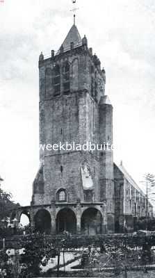 Zuid-Holland, 1934, Giessen Oudkerk, De Alblasserwaard. De toren van de Ned. Herv. Kerk te Giessen-Oudkerk (ongeveer 1450)