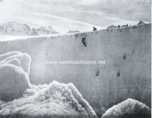 Groenland, 1934, Onbekend, De rustelooze aarde. Een groote scheur in het Groenlandsche ijs