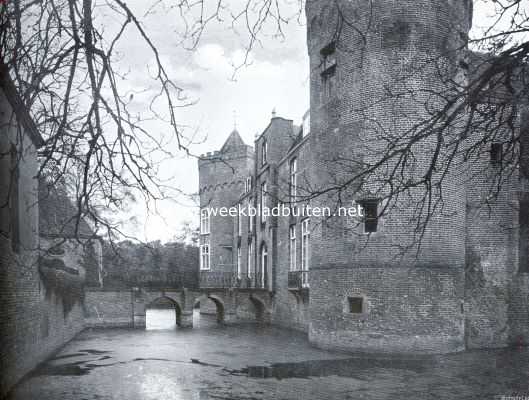 Zeeland, 1934, Oostkapelle, Het kasteel Westhove. Zij-aanzicht van den voorgevel van het kasteel Westhove