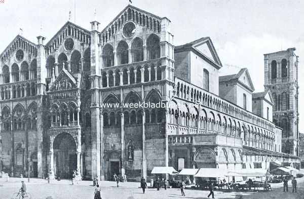 Itali, 1934, Ferrara, Ferrara. De kathedraal te Ferrara