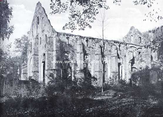 Belgi, 1934, Villers, Oude, merkwaardige plekjes in Waalsch Belgi. Het refectorium (de eetzaal) der abdij van Villers