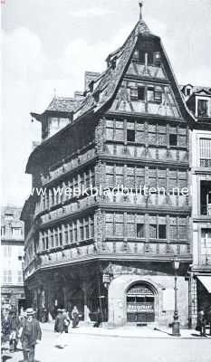 Het oude Straatsburg en zijn kathedraal. Het maison 