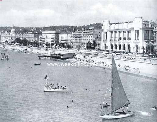 Frankrijk, 1934, Nice, Nice in den zomer. Een zomermorgen aan de Baie des Anges