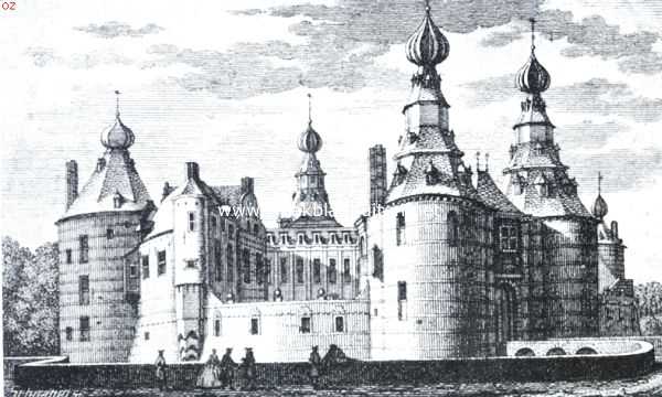 Gelderland, 1934, Batenburg, Grensgebieden. Het kasteel Batenbrug vr de verwoesting in 1795