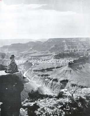 De Grand Caon in het Grand Canyon National Park (Arizona); in de diepte de Colorado-rivier (bij het artikel: 