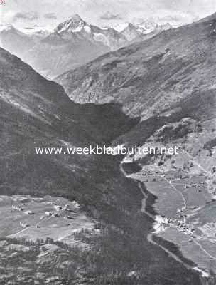 Zwitserland, 1934, Onbekend, Het Saas-dal met Buschhorn op den achtergrond