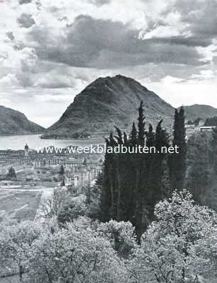 Zwitserland, 1934, Lugano, Lugano, met op den achtergrond de Salvatore-Berg