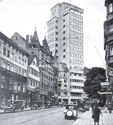 Duitsland, 1935, Stuttgart, Dagblad-torenhuis te Stuttgart