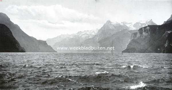 Zwitserland, 1935, Onbekend, Storm op het Vierwaldstttermeer