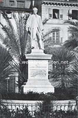 Frankrijk, 1935, Cannes, Hoe Cannes een luxe-stad werd. Standbeeld van Lord Brougham, Cannes' eersten wintergast