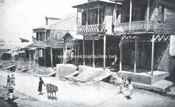 Haiti, 1935, Port au Prince, Een straatje in het oude gedeelte van Port au Prince