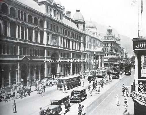 Zuid-Afrika, 1935, Kaapstad, Het stadsleven in Zuid-Afrika. Adderley Street te Kaapstad