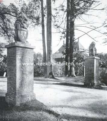 Gelderland, 1935, Ophemert, Tusschen twee rivieren. Oprijlaan van het Huis te Ophemert; op den achtergrond het huis