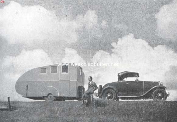 Onbekend, 1935, Onbekend, Moderne woonwagens. De auto met de rijdende woning