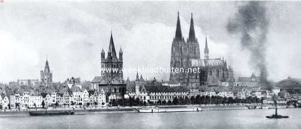 Duitsland, 1935, Keulen, Het oude Rijnfront van Keulen