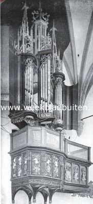 Noord-Holland, 1935, Alkmaar, Een schoone kerk in verval. Het oude orgel in de Groote Kerk te Alkmaar