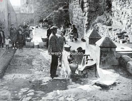 Spanje, 1935, Onbekend, Naar Barcelona. Openbare waschgelegenheid, zooals men in Spaansche steden vindt