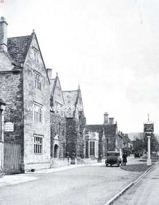 Engeland, 1935, Broadway, In de Cotswolds. De voorgevel van de Lygon Arms te Broadway