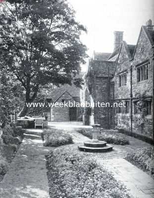 Engeland, 1935, Broadway, In de Cotswolds. Binnenplaats van de Lygon Arms