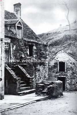 Frankrijk, 1935, Gargilesse-Dampierre, De blauwe vallei van de Creuze. Een huis te Gargilesse, het 