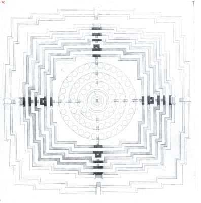 Indonesi, 1935, Borobudur, Tempelschoonheid in Java. Plattegrond van den Boroboedoer